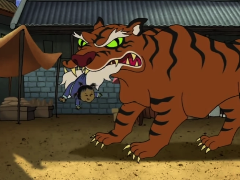 Squatting Tiger, Hidden Dog
