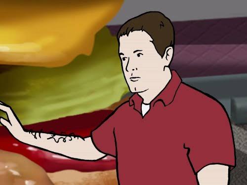 Hands on a Hamburger
